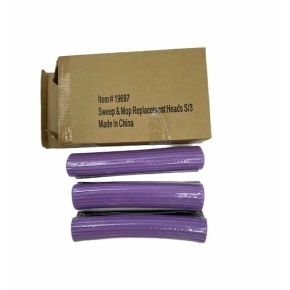 Sweep And Mop Replacement Head Heads New 3 Box Purple Cleaning # 19697 - Picture 2 of 2